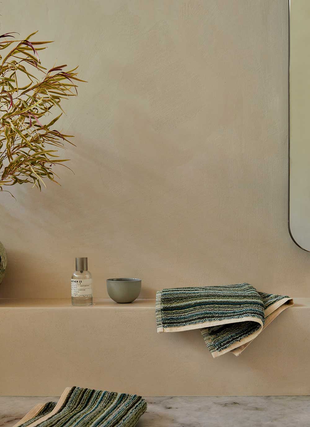 Eucalyptus Stripe Face Towel