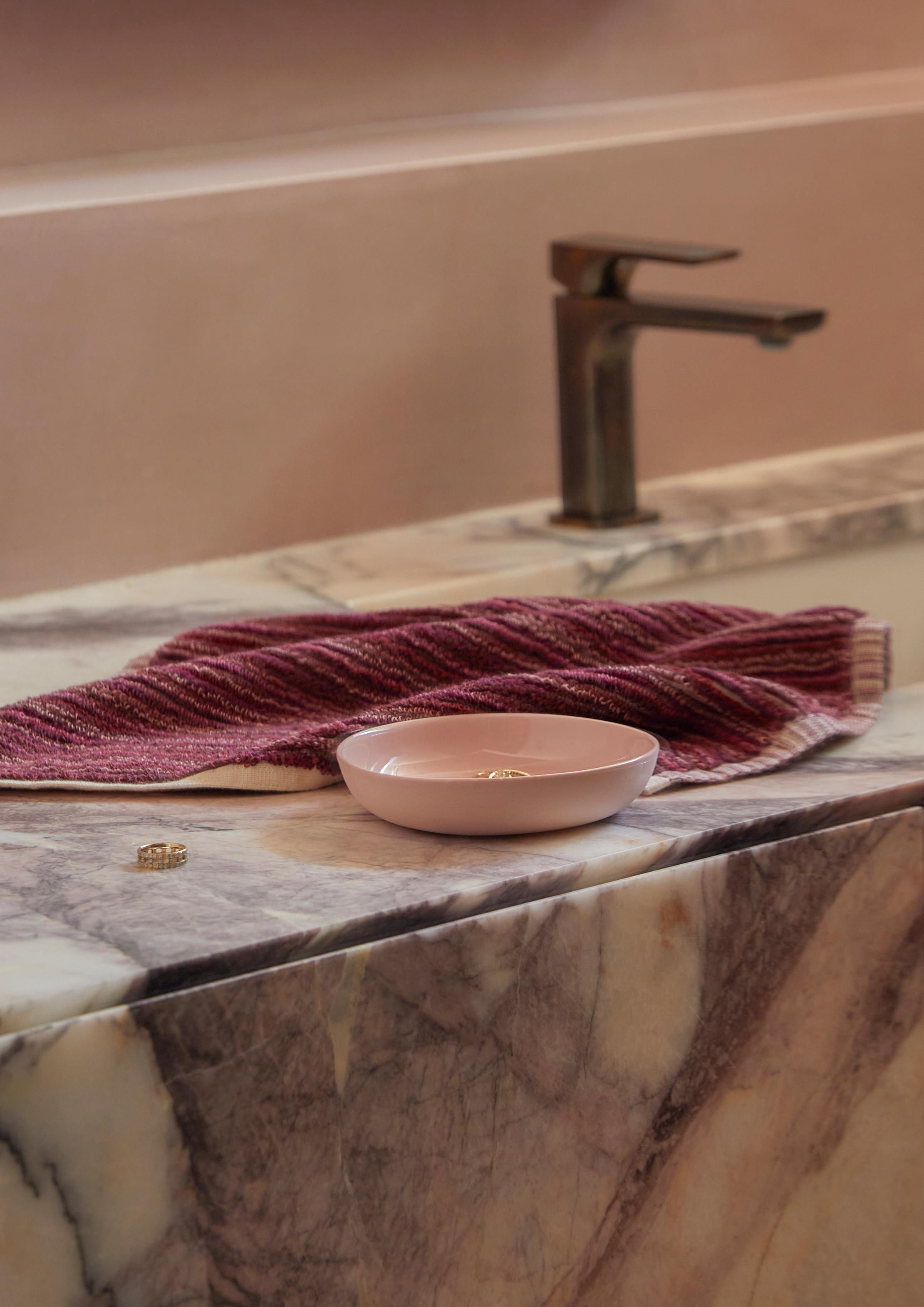 Plum Stripe Face Towel