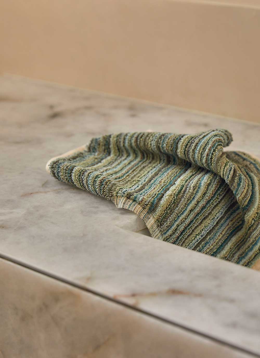 Eucalyptus Stripe Face Towel