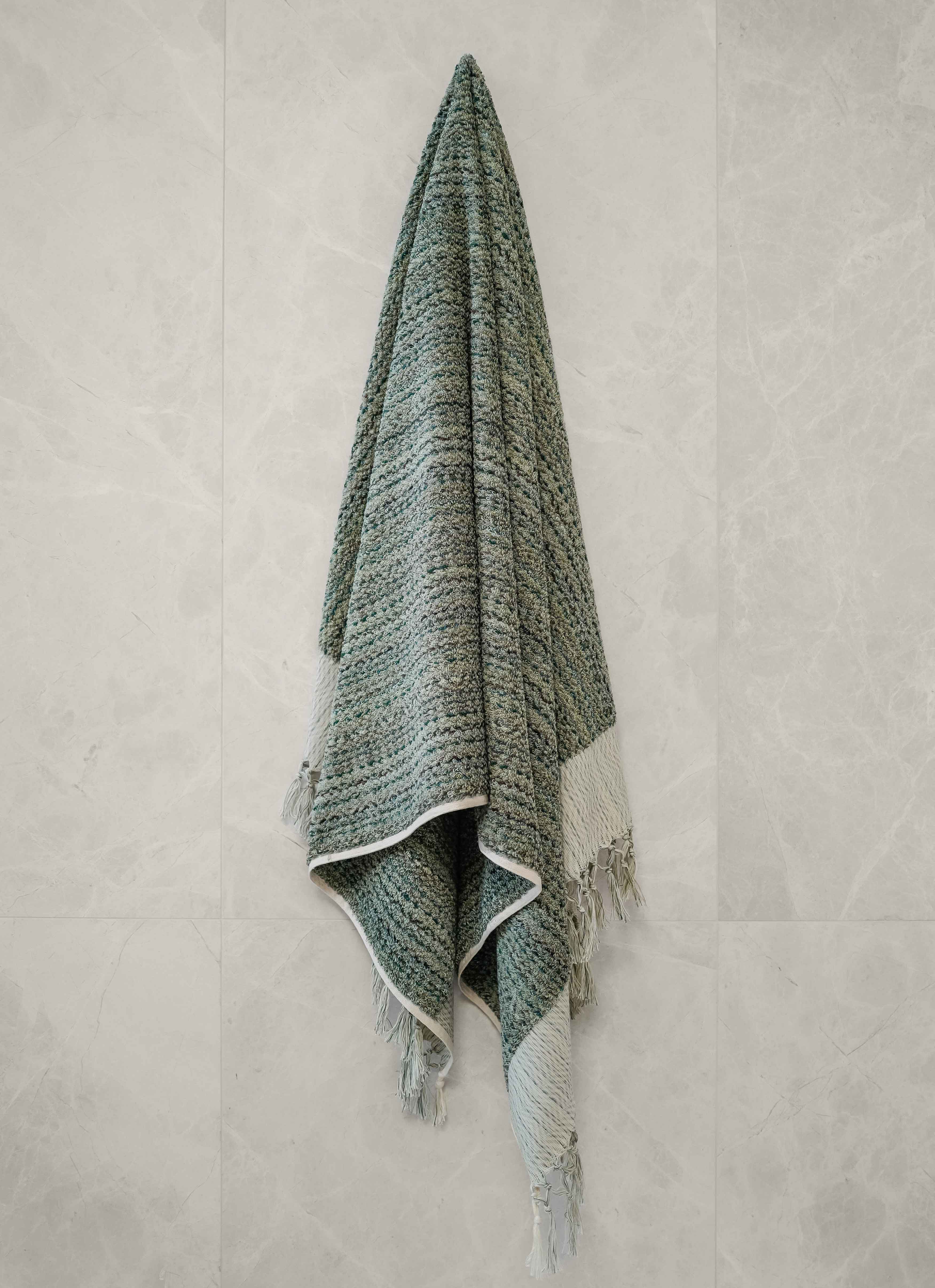 Eucalyptus Zigzag Bath Towel - Standard