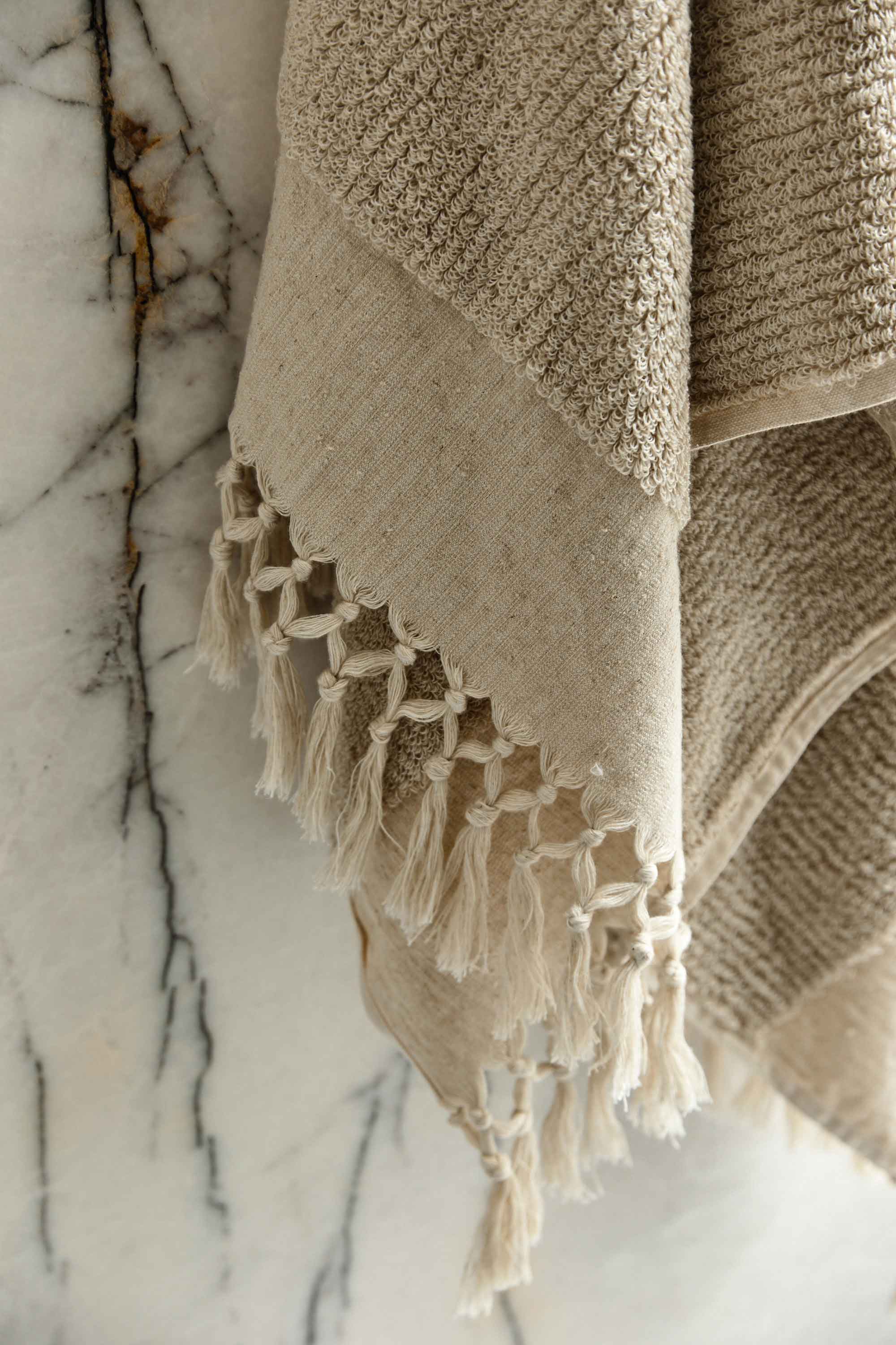 Linen Stripe Bath Towel - Classic