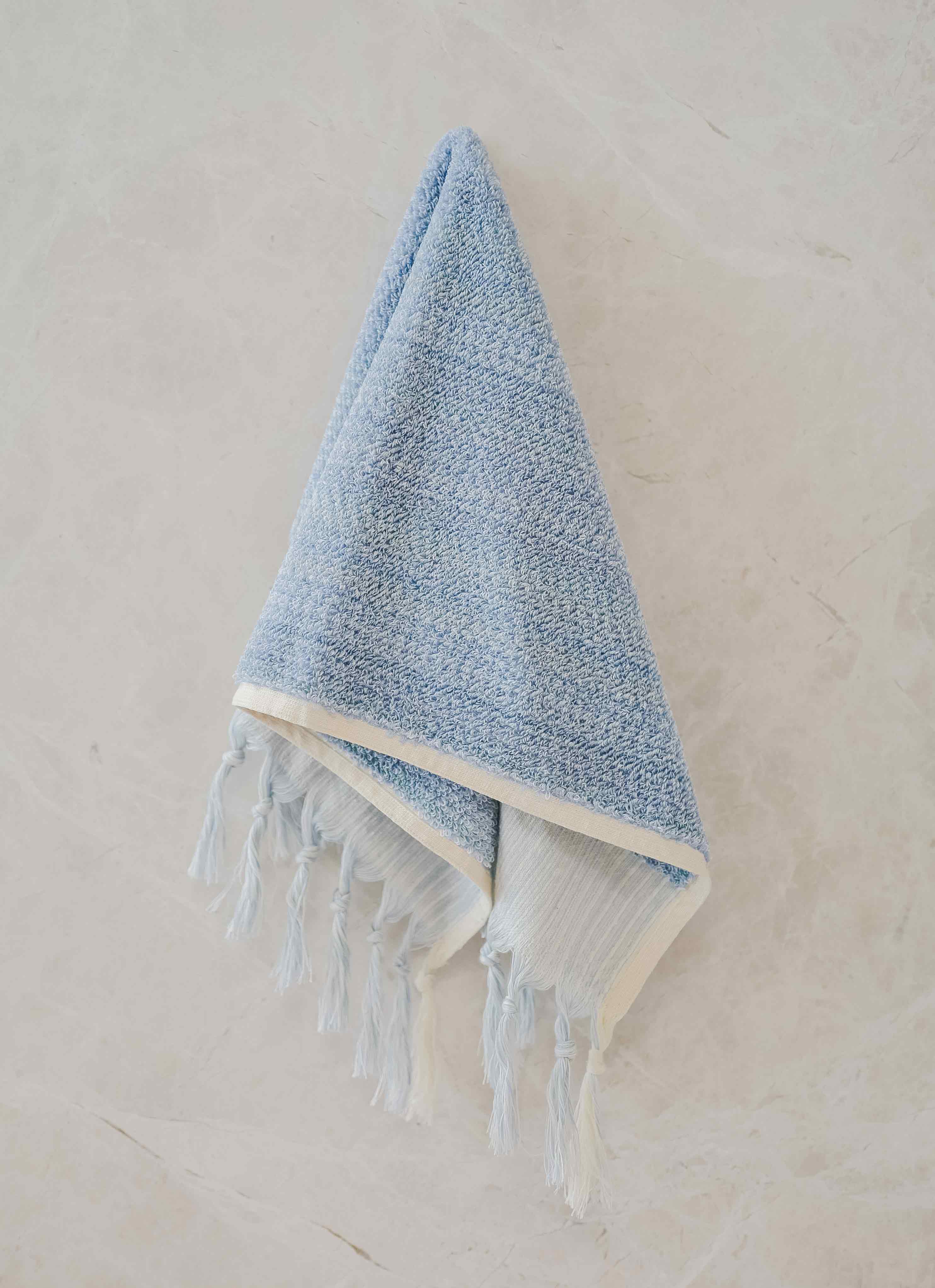 Azure-Mist Melange Hand Towel