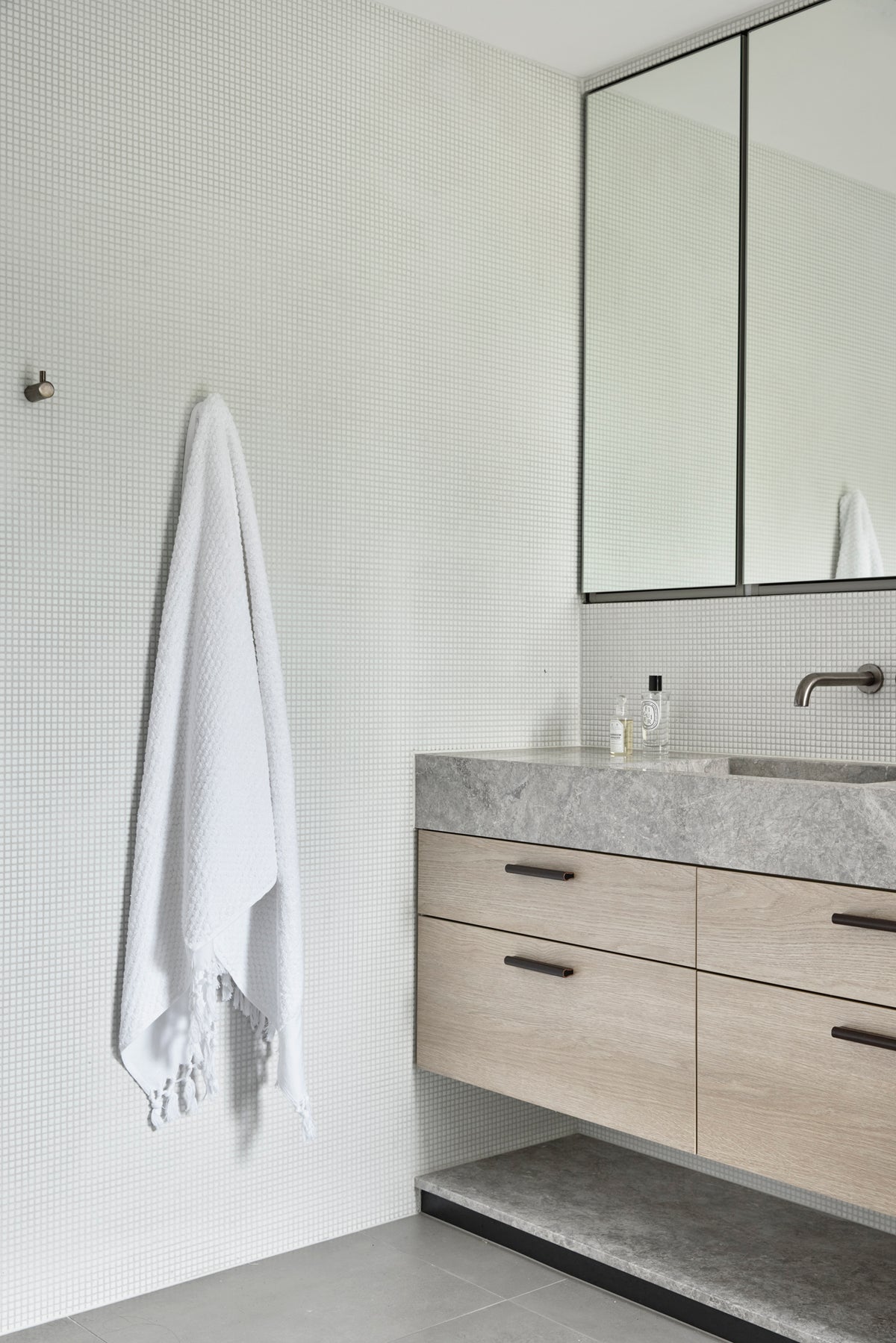 White Dot Bath Towel - Standard