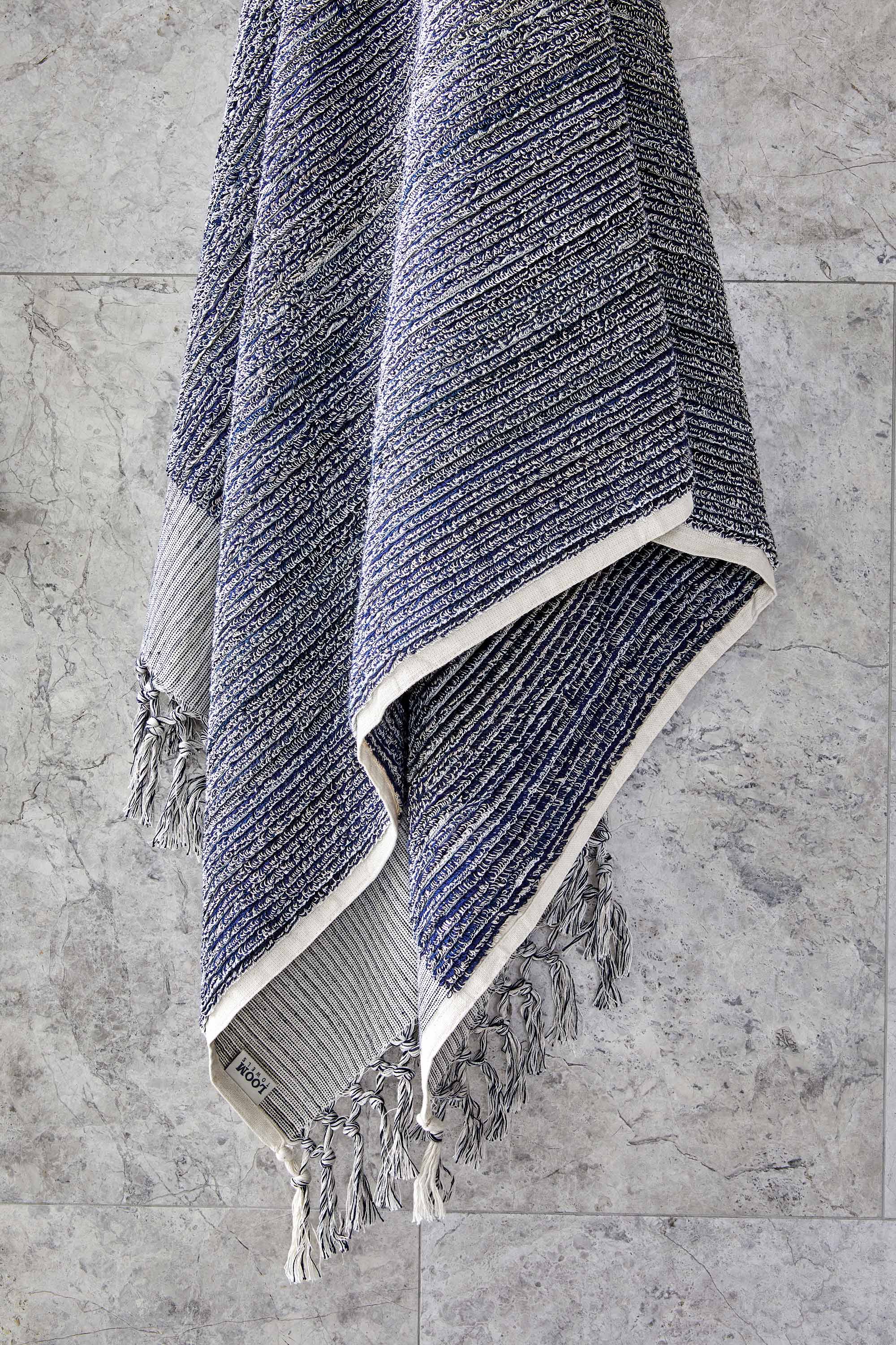 Navy & Cream Bath Towel - Standard
