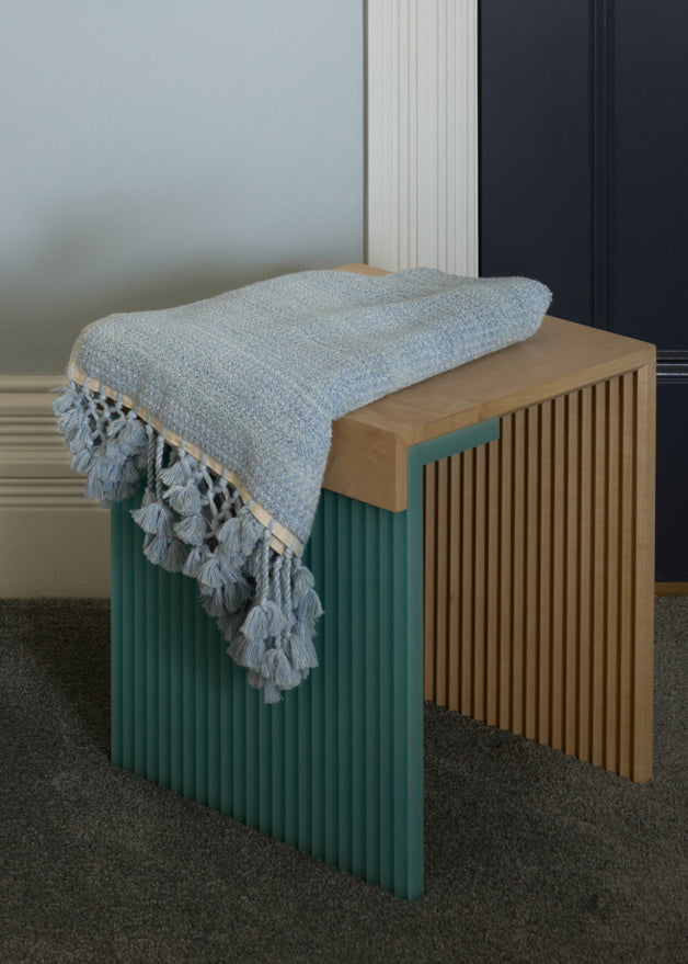 Loom Azure-Mist Melange Bath Mat - Organic Cotton