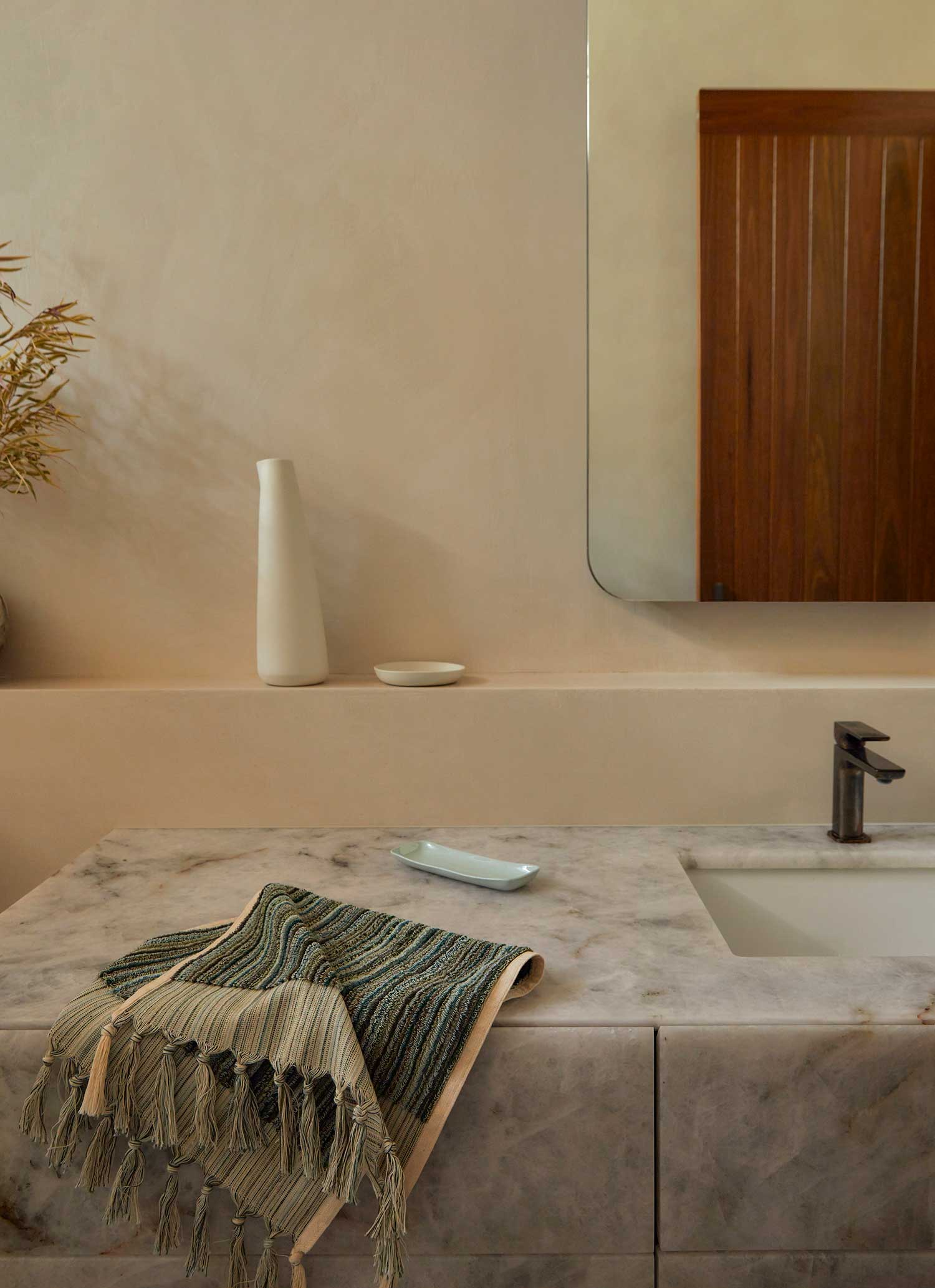 Eucalyptus Stripe Hand Towel