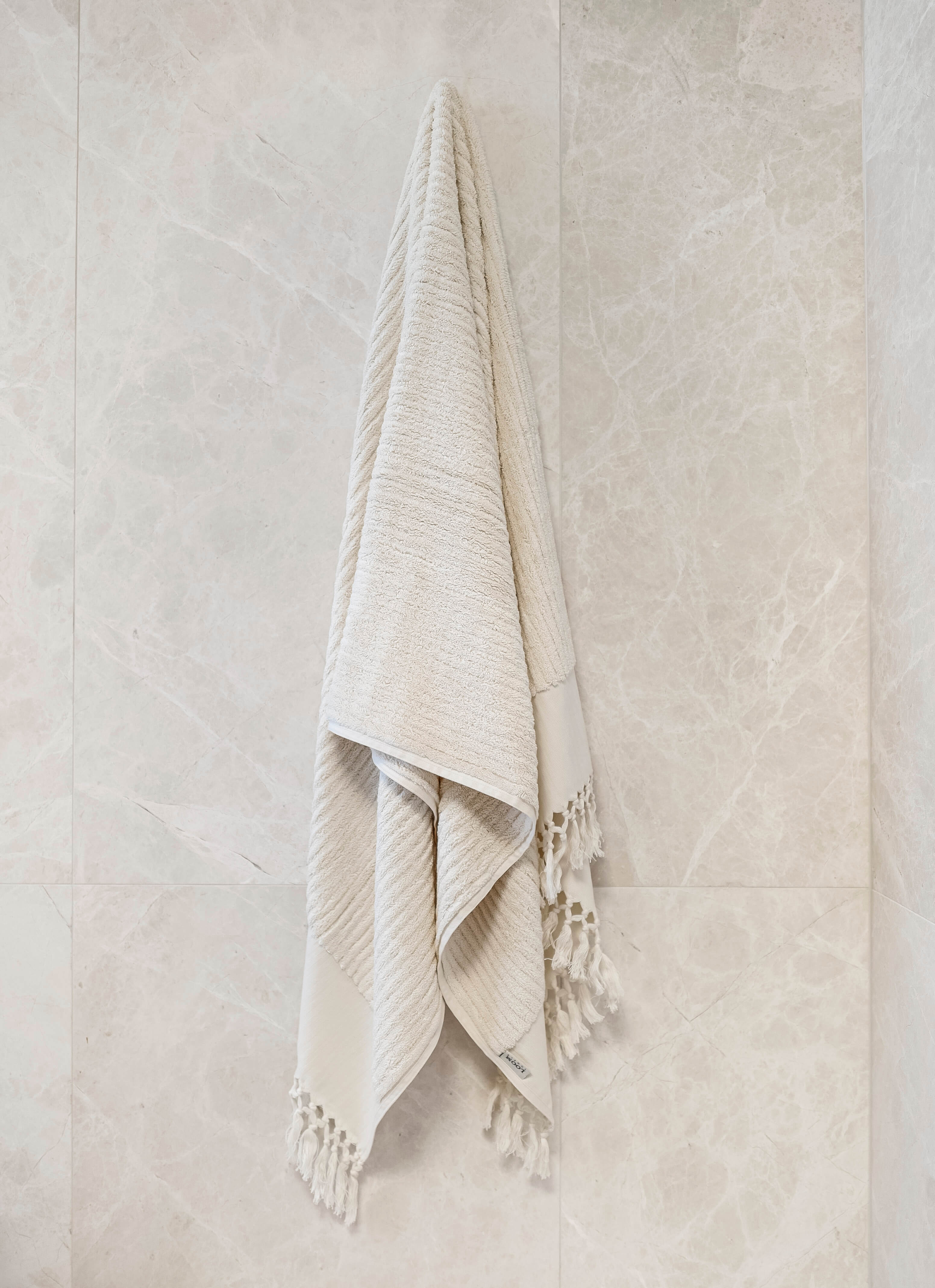 Ecru Stripe Bath Towel - Standard