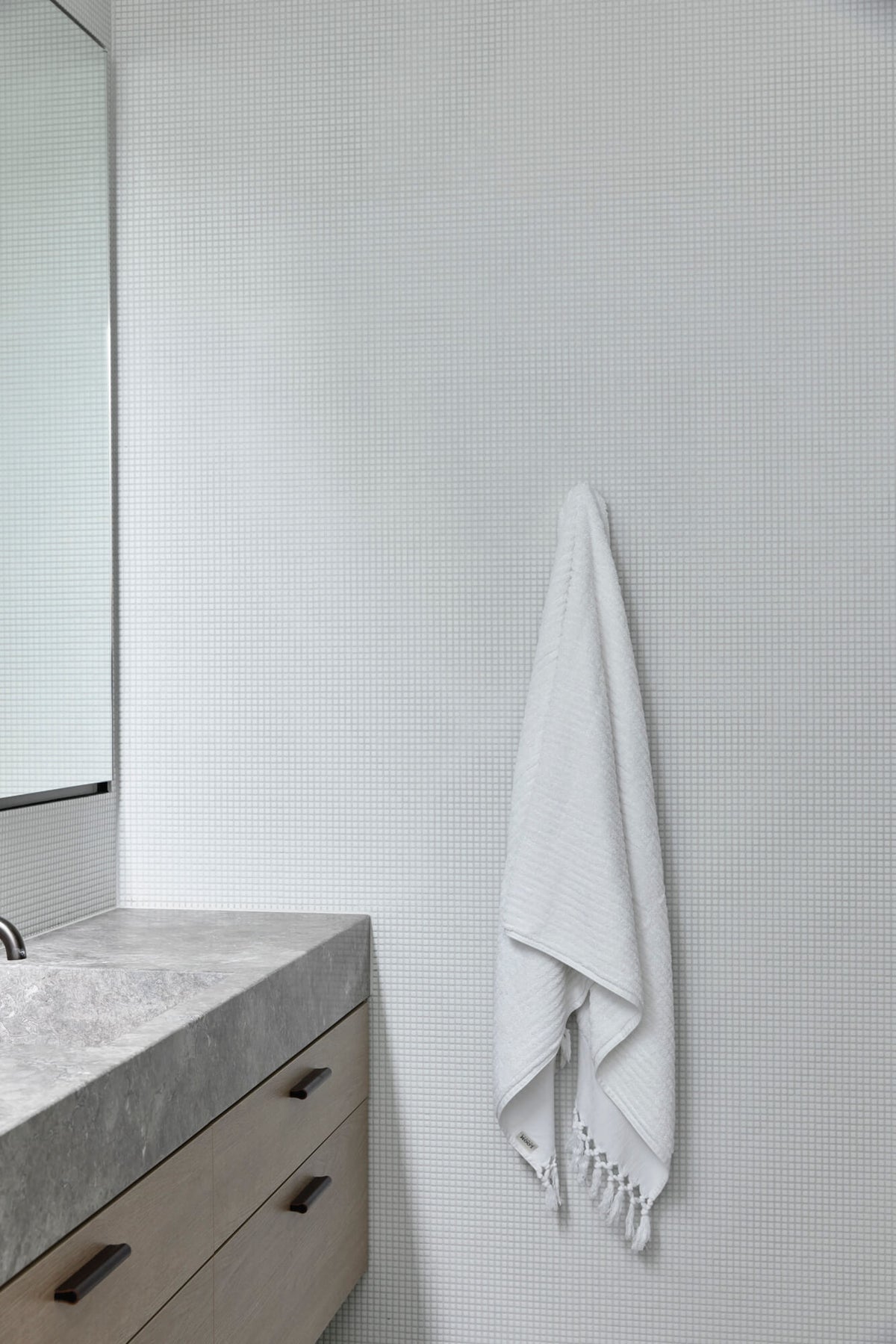 White Stripe Bath Towel - Standard