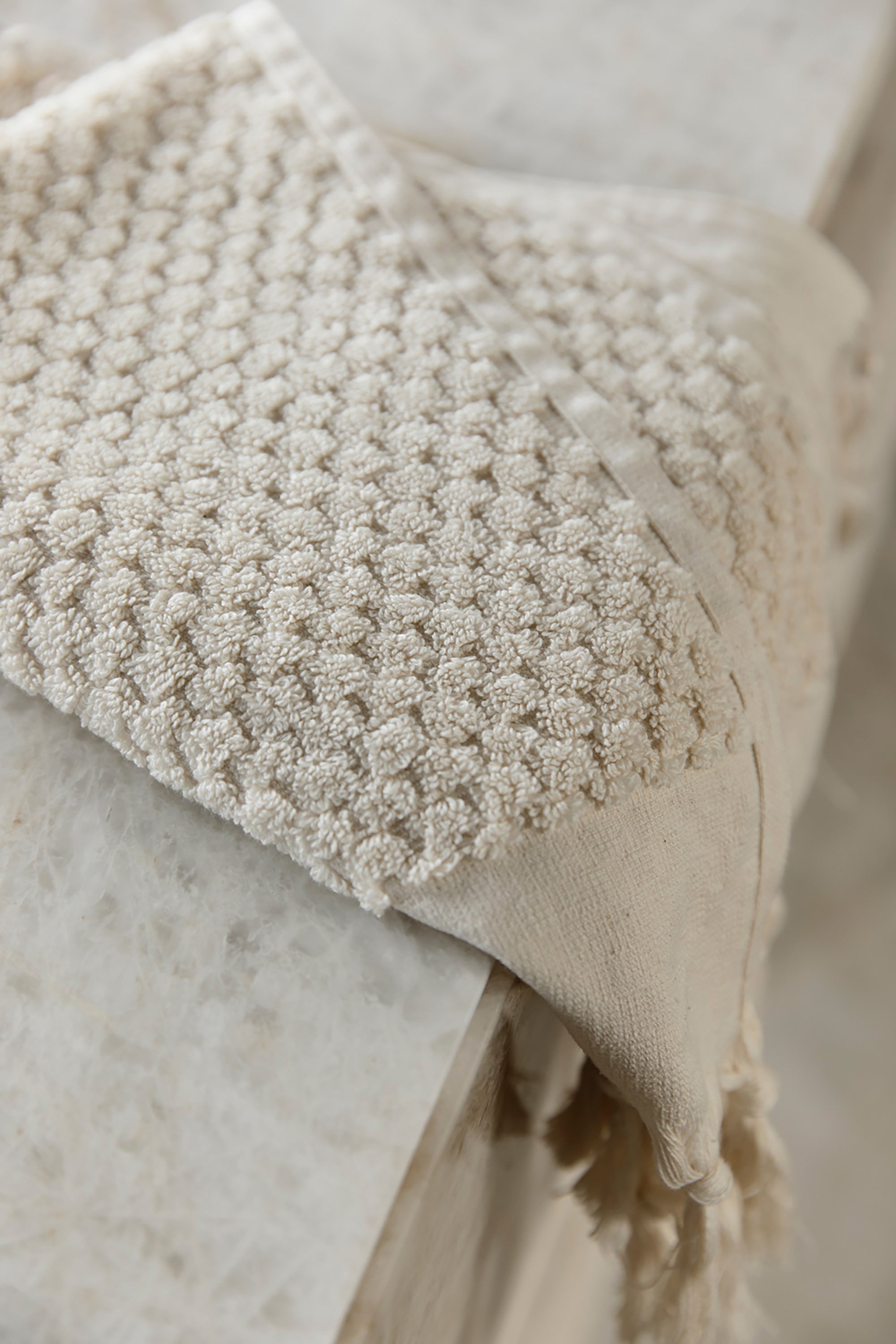 Ecru Dot Hand Towel - PREORDER