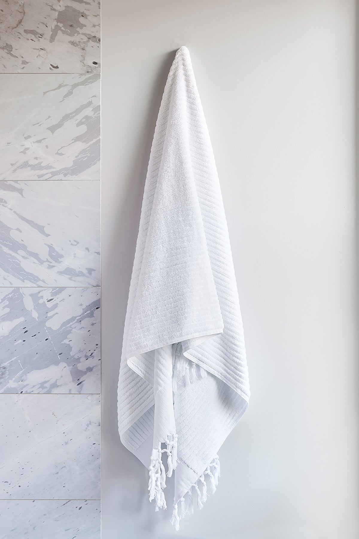 White Stripe Bath Towel - Standard